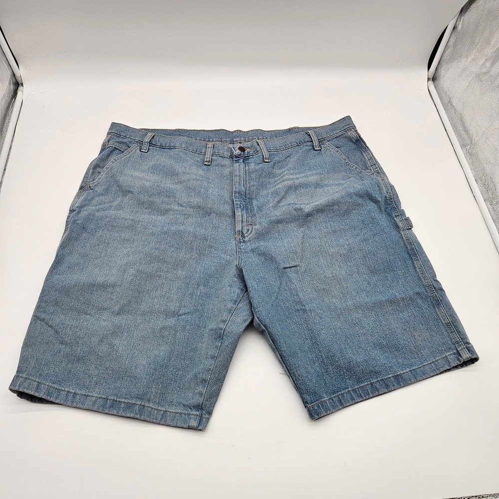 Wrangler Carpenter Denim Shorts Mens‎ Size 46 Light Wash Workwear Utility